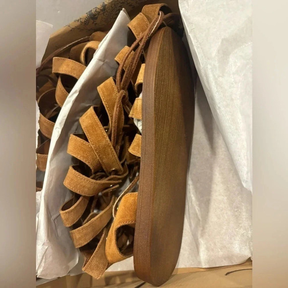 Free  People Suede Sun Chaser Tall Gladiator Sandals Made In Italy NWT E… - Picture 6 of 9